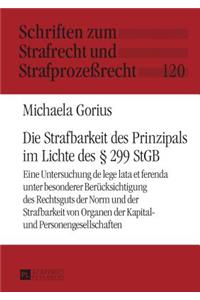 Die Strafbarkeit des Prinzipals im Lichte des § 299 StGB