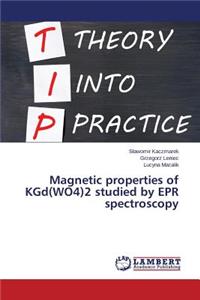 Magnetic Properties of Kgd(wo4)2 Studied by EPR Spectroscopy