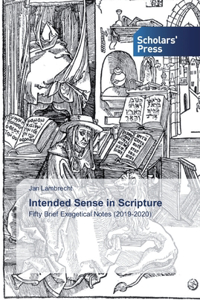 Intended Sense in Scripture