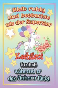 Bleib ruhig und beobachte wie Superstar Keahilani funkelt während sie das Einhorn färbt