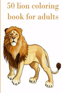 50 lion coloring book for adults