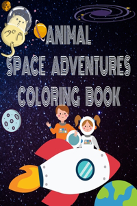 Animal Space Adventures Coloring Book