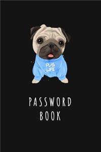 Cute Pug Password Book