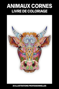 Animaux Cornes Livre de Coloriage