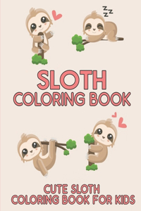 Sloth Coloring Book Cute Sloth Coloring Book For Kids