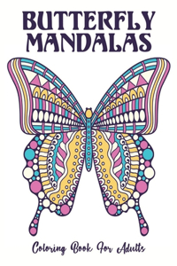 Butterfly Mandalas Coloring Book For Adults