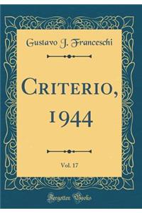 Criterio, 1944, Vol. 17 (Classic Reprint)