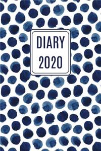 2020 Daily Diary Journal, Indigo Ink Spots