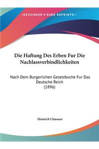 Die Haftung Des Erben Fur Die Nachlassverbindlichkeiten