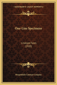 One-Line Specimens
