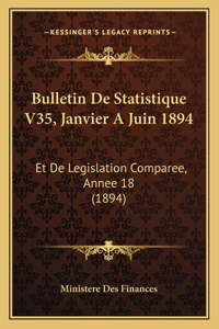 Bulletin De Statistique V35, Janvier A Juin 1894