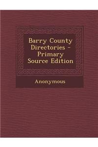 Barry County Directories - Primary Source Edition
