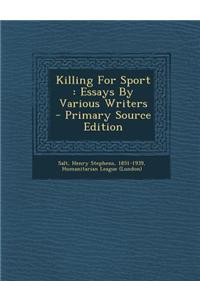Killing for Sport