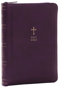 KJV Compact Bible W/ 43,000 Cross References, Purple Leathersoft with Zipper, Red Letter, Comfort Print: Holy Bible, King James Version