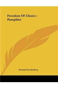 Freedom Of Choice - Pamphlet