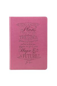 Pink Lux-Leather Journal I Know the Plans
