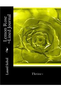 Lemon Rose Lined Journal