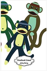 Cute Three Monkey: 120 Blank Lined Page Softcover Journal