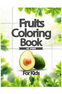 Fruits Coloring Book for kids