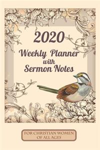 2020 Weekly Planner With Sermon Notes