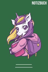 Notizbuch Liniert Einhorn Girl
