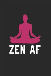 Zen AF yoga Notebook: Notebook / 6x9 Zoll / 120 ruled Pages