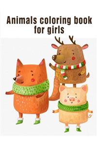 Animals coloring book for girls