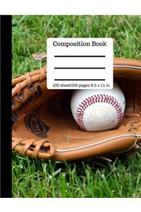 Composition Book - 100 Sheets/200 Pages, 8.5 X 11 in -