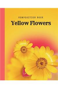 Composition Book Yellow Flowers