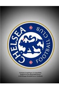 Chelsea Football Club Notebook: Graph Paper: 4x4 Quad Rule, Student Exercise Book Math Science Grid 200 Pages (Football Soccer Notebook)