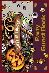 Happy Halloween Party Guest Book
