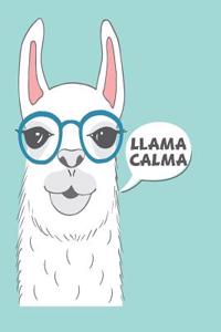 Llama Calma 150 Pages 6x9 Blank Notebook for the Ambitiously Non Ambitious Writers, List Makers & Drawers, Write Your Way Through Our College Ruled Notebooks a Space for Crossing t's & Drawing Eyes Doodling & Writing Your Inspirations