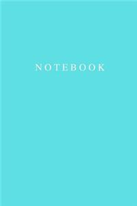 Notebook: Tiffany Blue Unlined Notebook - Blank Journal (6 X 9 Inches) - 100 Pages, Glossy Cover
