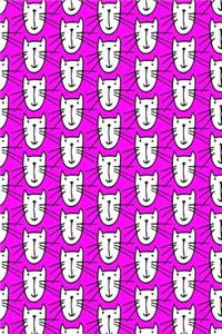 Journal Notebook For Cat Lovers Smiley Cats Pattern 6