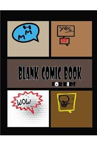 Blank Comic Book For Kids: Art for Kids Create Your Own Comic Book Variety of Templates Book Drawing, Notebook