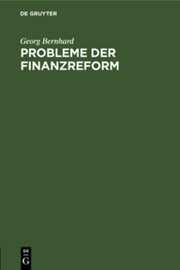 Probleme Der Finanzreform