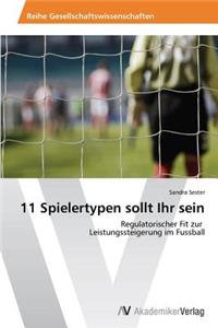11 Spielertypen sollt Ihr sein