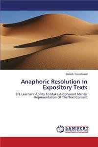 Anaphoric Resolution In Expository Texts