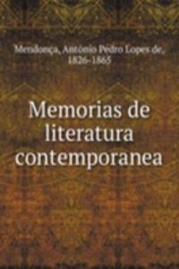 Memorias de literatura contemporanea