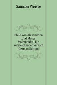 Philo Von Alexandrien Und Moses Maimonides