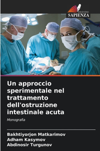 approccio sperimentale nel trattamento dell'ostruzione intestinale acuta