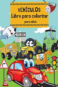 Libro para colorear de vehículos para niños