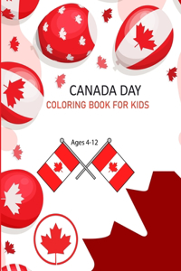 Canada Day Coloring Book For Kids Ages 4-12
