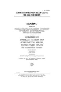Community development block grants