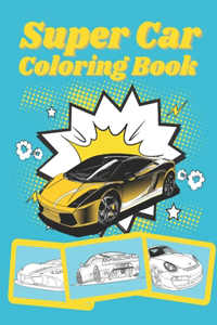 Super Car Coloring Book