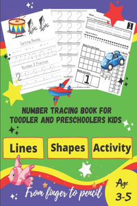 Number tracing Book For Toddlers And Preschoolers Kids Age 3-5