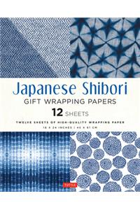 Japanese Shibori Gift Wrapping Papers - 12 Sheets