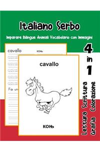 Italiano Serbo Imparare Bilingue Animali Vocabolario con Immagini