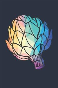 Food Journal 'Low Poly Artichoke' - Vegetarian Gift for Artichoke Lovers - Diet Diary - Artichoke Notebook