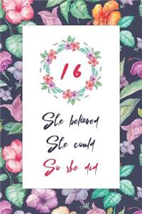 16th Birthday Journal
